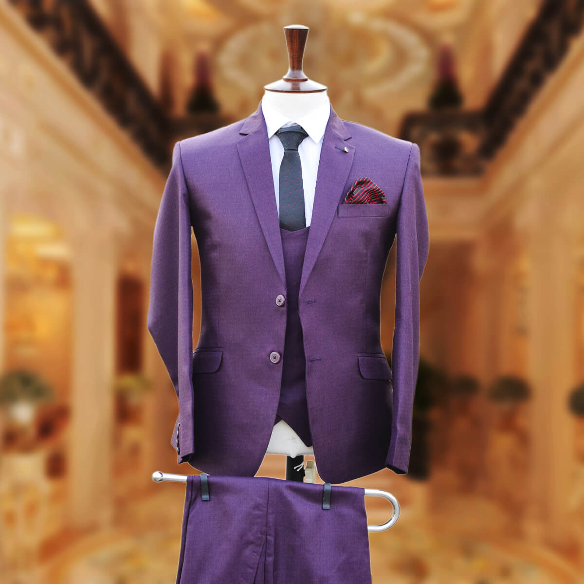Morans Menswear - New purple 3 piece check suit €249 | Facebook